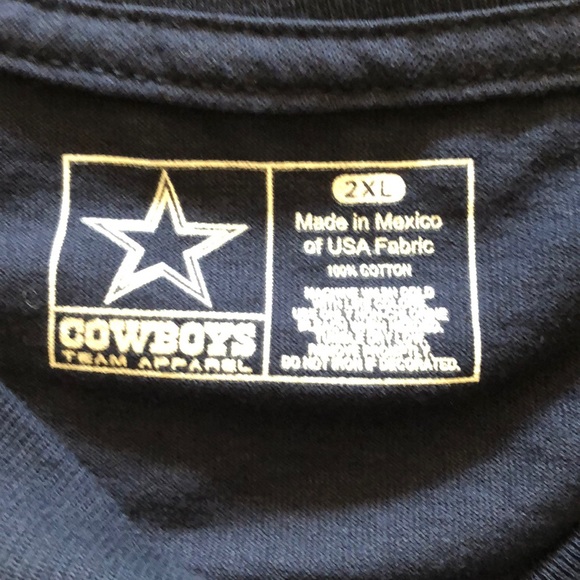 NWT Authentic Dallas Cowboys cotton Tee. Sz 2XL - Picture 4 of 5
